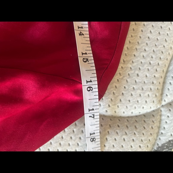 Ruby red silk button down blouse, NWOT, Talbot's - Picture 4 of 8